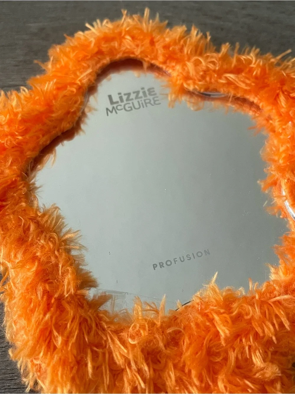 NWOT Lizzie McGuire Small Handheld Fuzzy Mirror